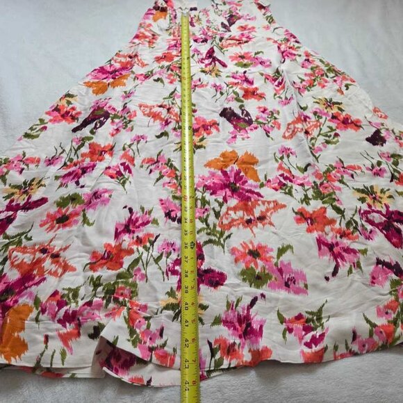 New XL Maeve x Anthropologie The Jocelyn sleeveless slip midi dress pink floral - Picture 14 of 14